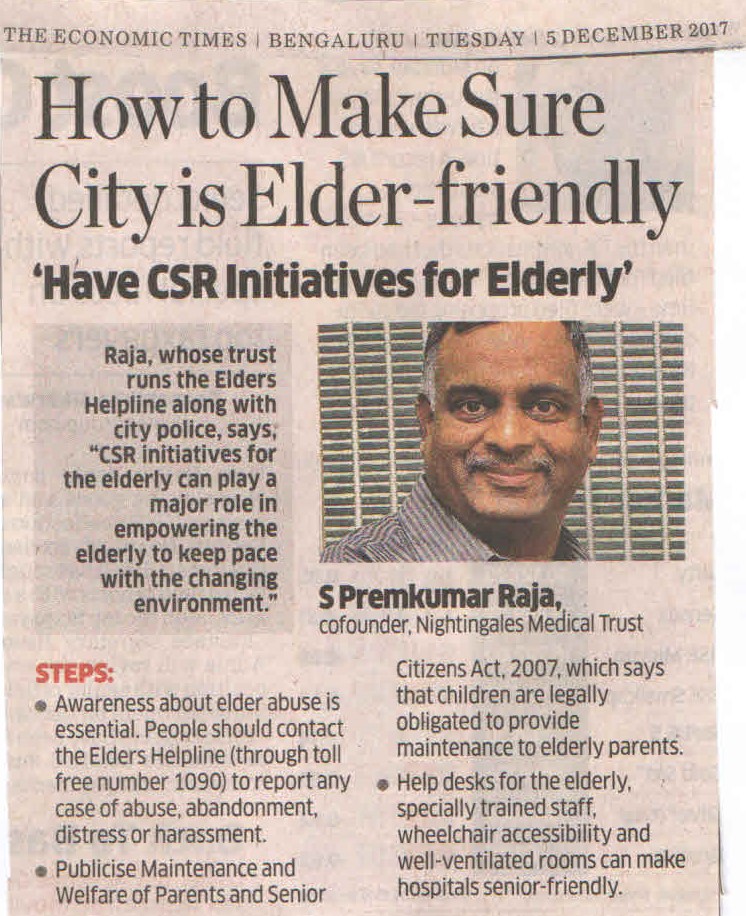 How to Make Sure City is Elder-friendly: 'Have CSR Initiatives for Elderly'