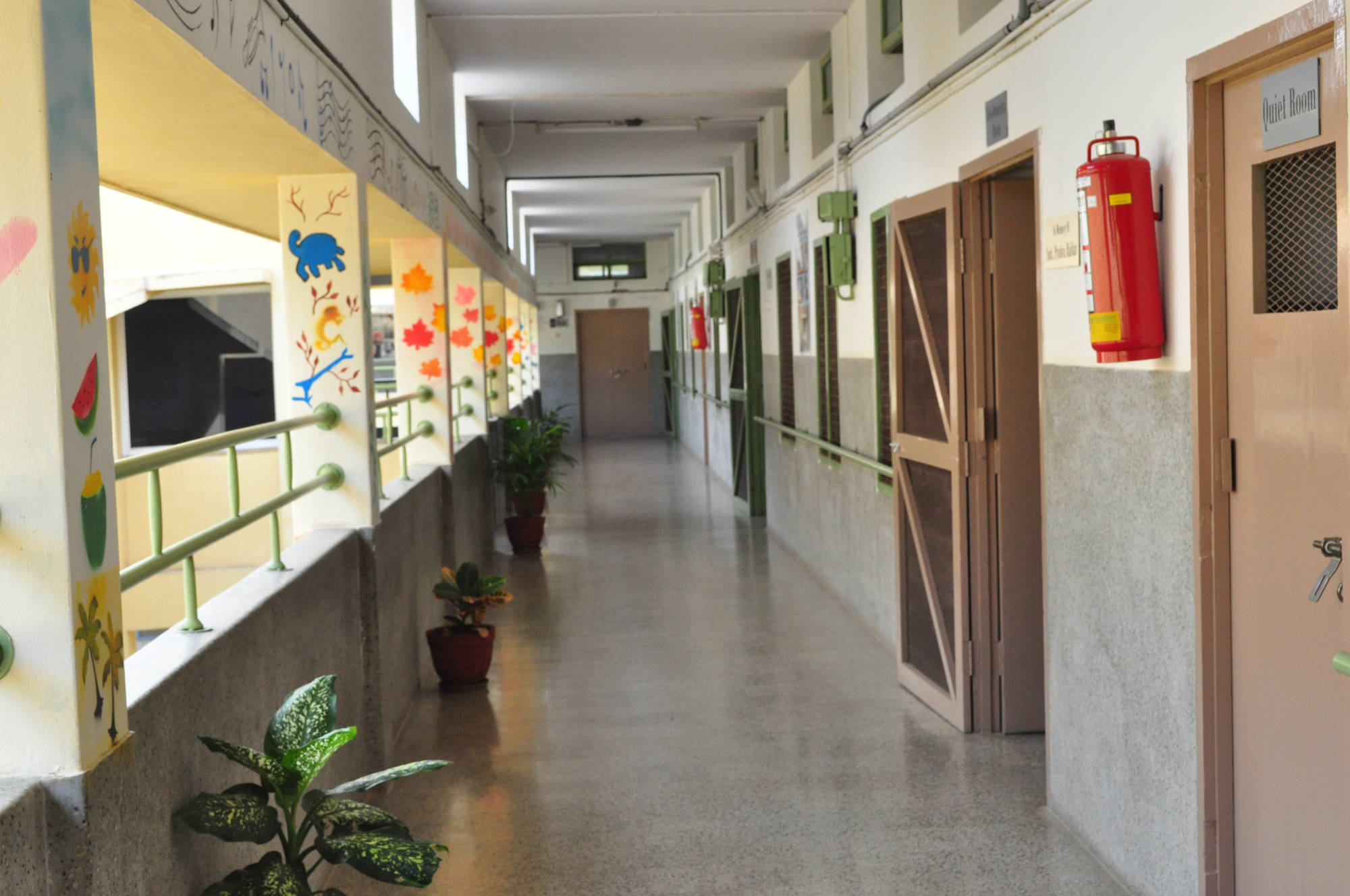 Wide corridors with railings at ETCM Nightingales Dementia Care Centre