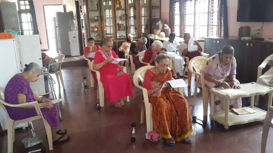 Cognitive session for elders at an old age home - MAA Program